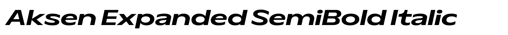 Aksen Expanded SemiBold Italic image